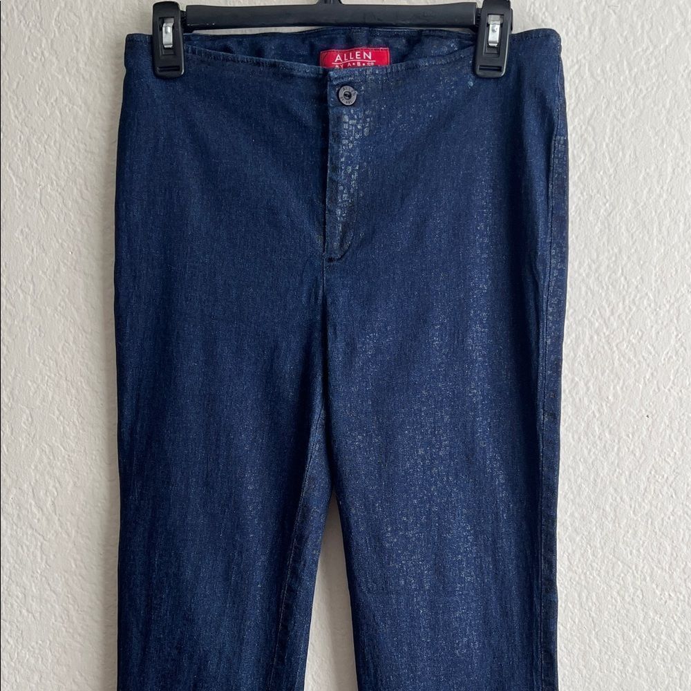 ABS by Allen Jeans Clean Front Dark Wash with Black Shiny Speckles in Size 12 - Picture 2 of 15
